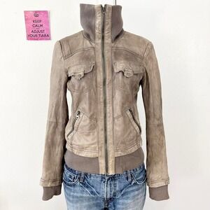 bershka leather bomber jacket